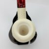 Medium Sized Hand Carved Block Meerschaum Pipe With Lattice Design w Fitted Case [SOLD OUT] - Image 11