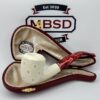 Medium Sized Hand Carved Block Meerschaum Pipe With Lattice Design w Fitted Case [SOLD OUT]