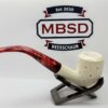 Medium Sized Hand Carved Block Meerschaum Pipe With Lattice Design w Fitted Case [SOLD OUT] - Image 10