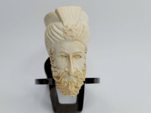 Medium Sized, Vintage Hand Carved Meerschaum Pipe Of Bearded Man, Lightly Smoked [SOLD OUT] - Image 4