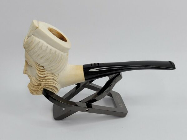 Medium Sized, Vintage Hand Carved Meerschaum Pipe Of Bearded Man, Lightly Smoked [SOLD OUT] - Image 5