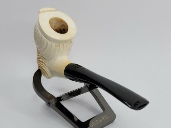 Medium Sized, Vintage Hand Carved Meerschaum Pipe Of Bearded Man, Lightly Smoked [SOLD OUT] - Image 6