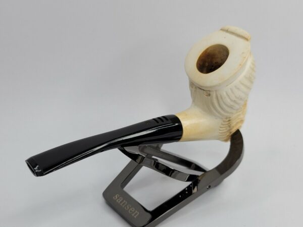 Medium Sized, Vintage Hand Carved Meerschaum Pipe Of Bearded Man, Lightly Smoked [SOLD OUT] - Image 8