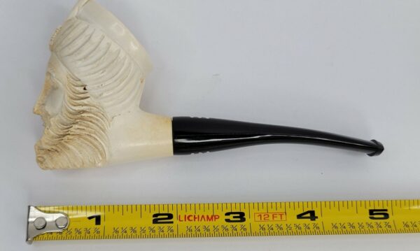 Medium Sized, Vintage Hand Carved Meerschaum Pipe Of Bearded Man, Lightly Smoked [SOLD OUT] - Image 10