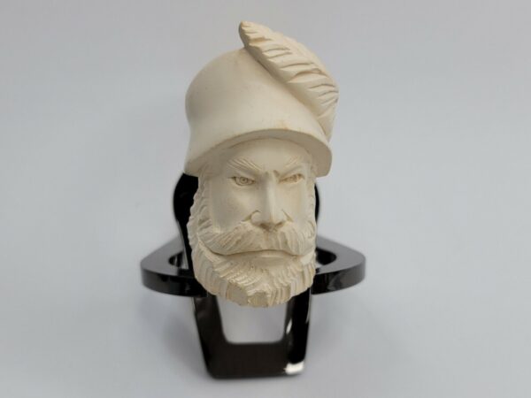 Medium Sized, Vintage Hand Carved Meerschaum Pipe Of Bearded Man, Lightly Smoked [SOLD OUT] - Image 4