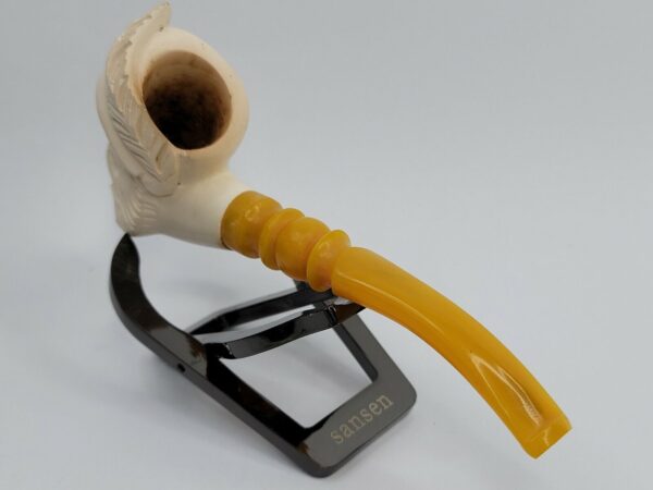 Medium Sized, Vintage Hand Carved Meerschaum Pipe Of Bearded Man, Lightly Smoked [SOLD OUT] - Image 6