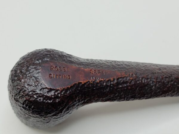 Rossi by Savinelli Sitting 8824 Rusticated Brandy Sitter Briar Tobacco Pipe, 6mm [SOLD OUT] - Image 6