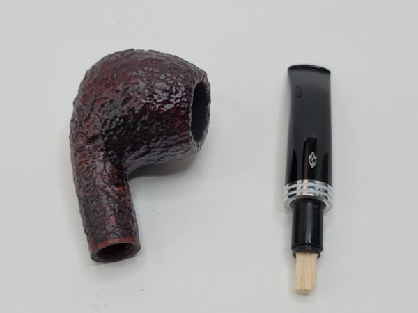 Savinelli Bianca Rusticated 616 Bent Billiard Briar Tobacco Smoking Pipe, 6mm [SOLD OUT] - Image 14