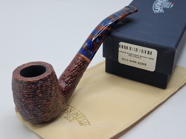 Savinelli Fantasia 606 KS Rusticated Bent Billiard Briar Smoking Pipe, 6mm [SOLD OUT] - Image 3