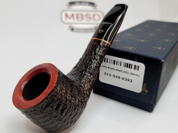 Savinelli Lolita 02 Brown Rusticated Bent Pot Briar Tobacco Pipe 6mm, New In Box [SOLD OUT]