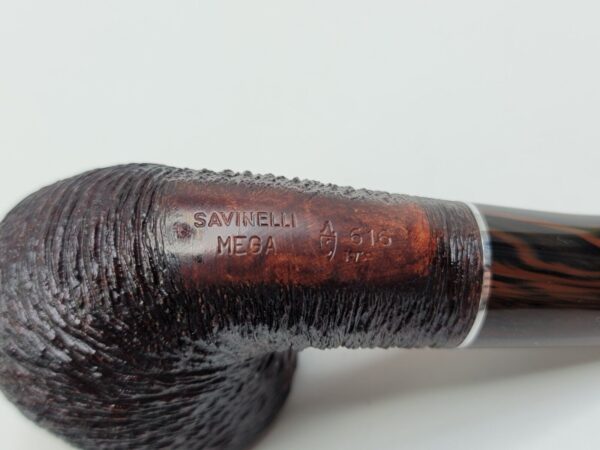 Savinelli Mega 616 Brownblast  Briar Tobacco Smoking Pipe, 6mm Filter [SOLD OUT] - Image 11