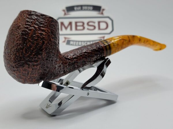 Savinelli Miele Rusticated 670 KS Bent Billiard Briar Tobacco Smoking Pipe, 6mm [SOLD OUT] - Image 8