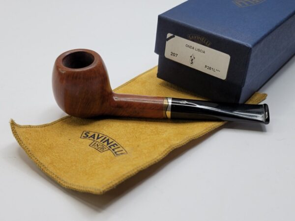 Savinelli Onda 207 Smooth Straight Apple Estate Briar Tobacco Pipe, 6mm, + Grain [SOLD OUT] - Image 4