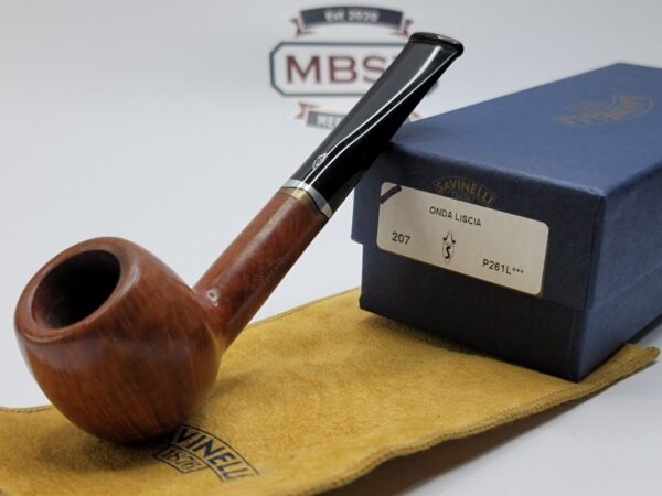 Savinelli Onda 207 Smooth Straight Apple Estate Briar Tobacco Pipe, 6mm, + Grain [SOLD OUT]
