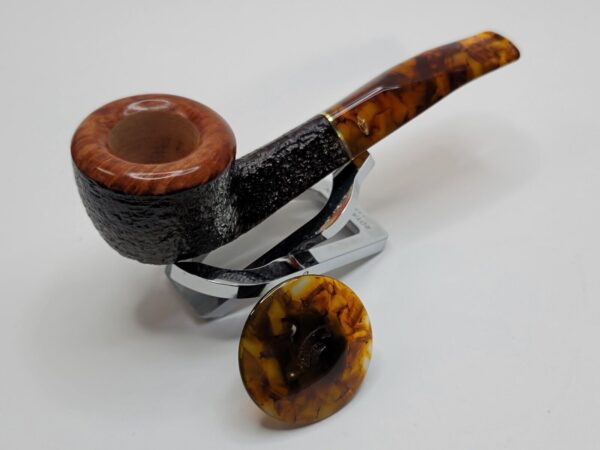 Savinelli Tortuga 305 Rusticated Briar Bent Pot Tobacco Pipe, 6mm [SOLD OUT] - Image 10