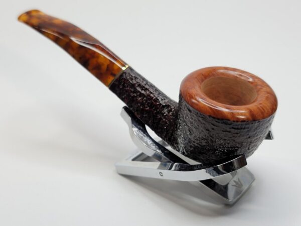Savinelli Tortuga 305 Rusticated Briar Bent Pot Tobacco Pipe, 6mm [SOLD OUT] - Image 13