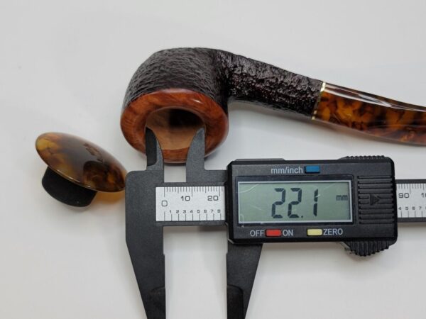 Savinelli Tortuga 305 Rusticated Briar Bent Pot Tobacco Pipe, 6mm [SOLD OUT] - Image 21