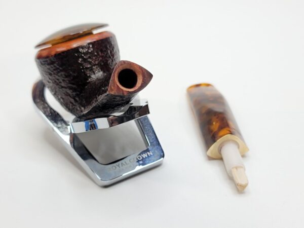 Savinelli Tortuga 305 Rusticated Briar Bent Pot Tobacco Pipe, 6mm [SOLD OUT] - Image 22