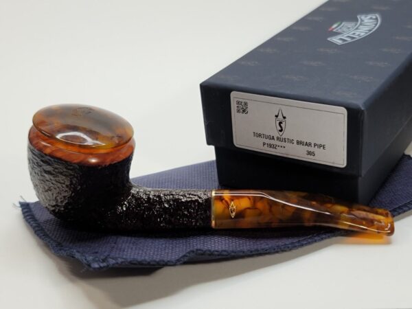 Savinelli Tortuga 305 Rusticated Briar Bent Pot Tobacco Pipe, 6mm [SOLD OUT] - Image 4