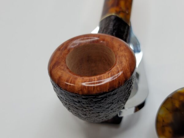 Savinelli Tortuga 305 Rusticated Briar Bent Pot Tobacco Pipe, 6mm [SOLD OUT] - Image 7