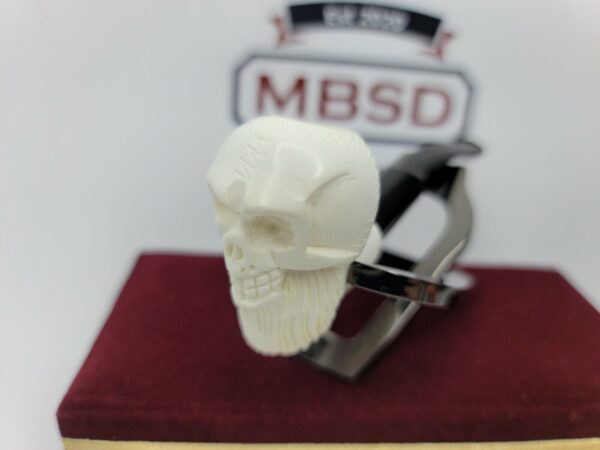 Small Hand Carved Block Meerschaum Pipe Of Skull 4.25" long, w/ Box [SOLD OUT] - Image 6