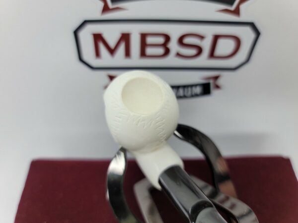 Small Hand Carved Block Meerschaum Pipe Of Skull 4.25" long, w/ Box [SOLD OUT] - Image 9