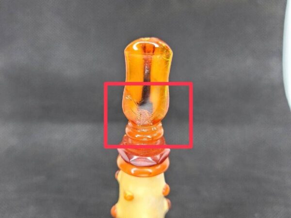 Unique Antique Block Meerschaum Cigar Holder With Butterscotch Amber Stem [SOLD OUT] - Image 11