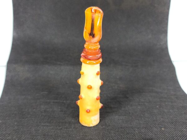 Unique Antique Block Meerschaum Cigar Holder With Butterscotch Amber Stem [SOLD OUT] - Image 3