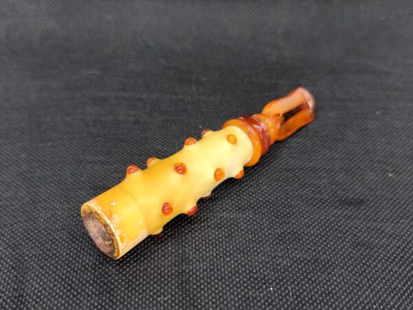 Unique Antique Block Meerschaum Cigar Holder With Butterscotch Amber Stem [SOLD OUT] - Image 4