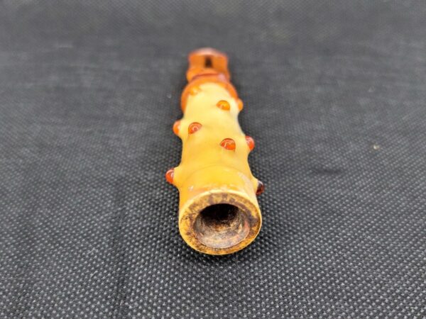 Unique Antique Block Meerschaum Cigar Holder With Butterscotch Amber Stem [SOLD OUT] - Image 6