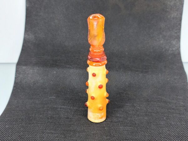 Unique Antique Block Meerschaum Cigar Holder With Butterscotch Amber Stem [SOLD OUT]