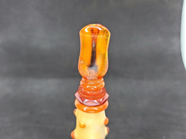 Unique Antique Block Meerschaum Cigar Holder With Butterscotch Amber Stem [SOLD OUT] - Image 8