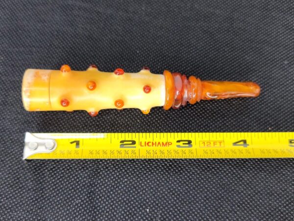 Unique Antique Block Meerschaum Cigar Holder With Butterscotch Amber Stem [SOLD OUT] - Image 10