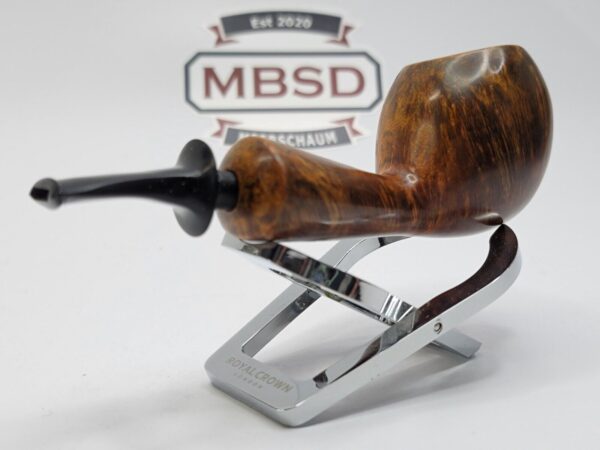 Bennie Joe Pipes Bent Apple Briar Tobacco Pipe, Spanish Briar, Japanese Ebonite [SOLD OUT] - Image 11