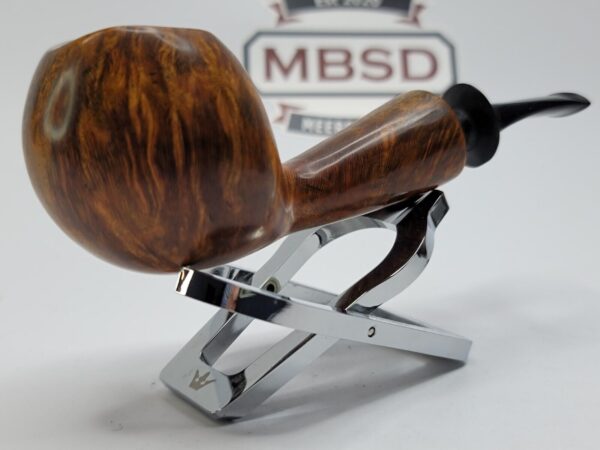 Bennie Joe Pipes Bent Apple Briar Tobacco Pipe, Spanish Briar, Japanese Ebonite [SOLD OUT] - Image 7