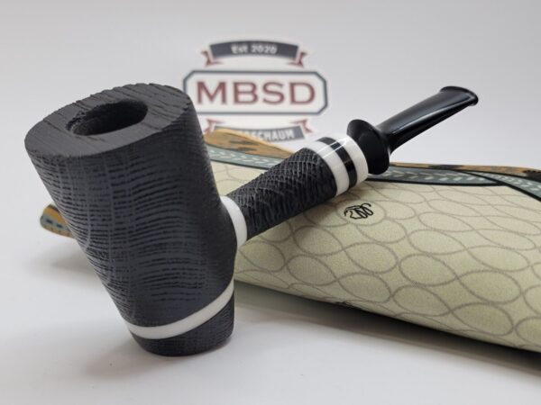 Bennie Joe Tuxedo Morta Bog Oak Rusticated Poker Tobacco Smoking Pipe [SOLD OUT] - Image 3