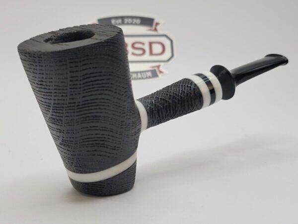Bennie Joe Tuxedo Morta Bog Oak Rusticated Poker Tobacco Smoking Pipe [SOLD OUT] - Image 4