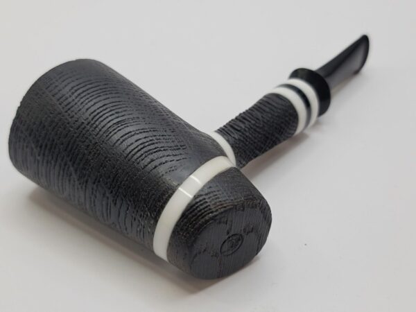Bennie Joe Tuxedo Morta Bog Oak Rusticated Poker Tobacco Smoking Pipe [SOLD OUT] - Image 9