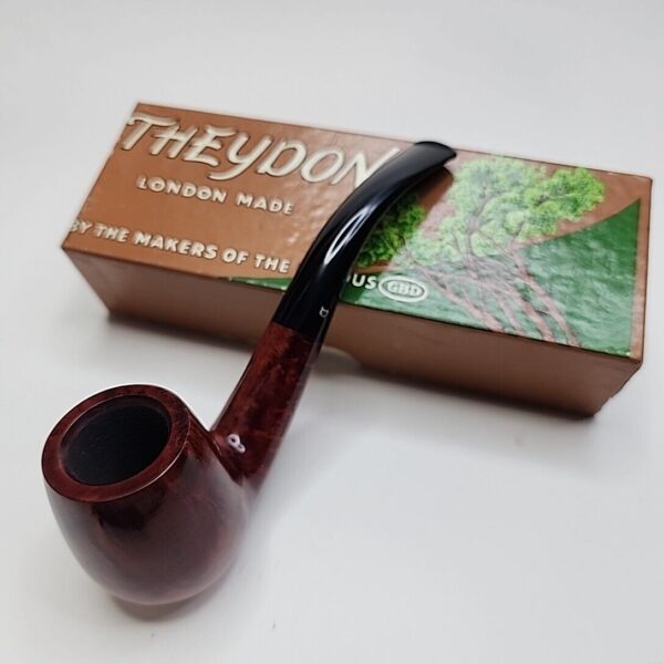GBD Theydon 508 Smooth Bent Billiard Briar Tobacco Pipe, Unsmoked, Box [SOLD OUT]