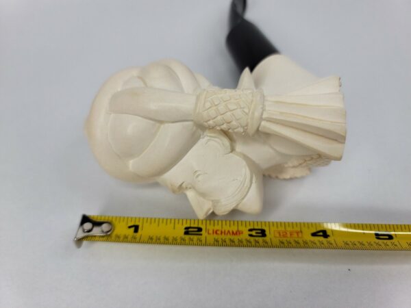 Large Vintage Block Meerschaum Tobacco Pipe Of Turkish Sultan, 4x8" long. - Image 11