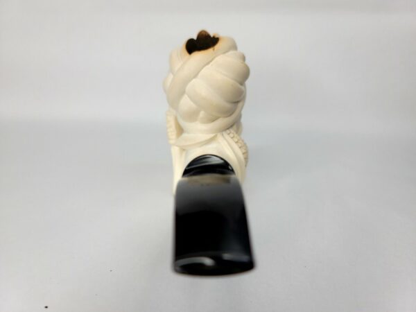Large Vintage Block Meerschaum Tobacco Pipe Of Turkish Sultan, 4x8" long. - Image 5