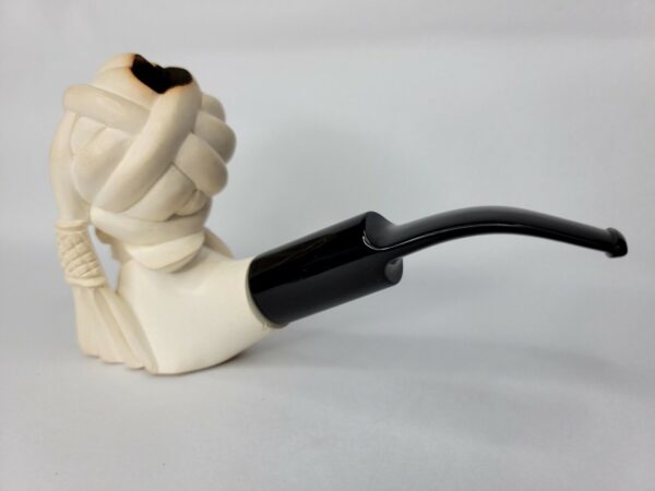 Large Vintage Block Meerschaum Tobacco Pipe Of Turkish Sultan, 4x8" long. - Image 6