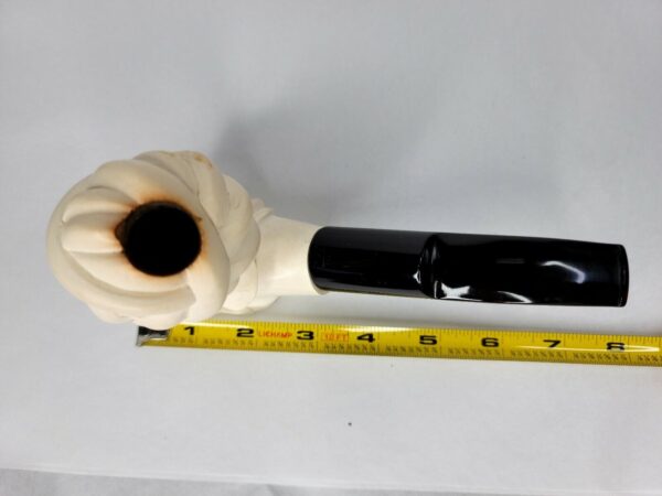 Large Vintage Block Meerschaum Tobacco Pipe Of Turkish Sultan, 4x8" long. - Image 10