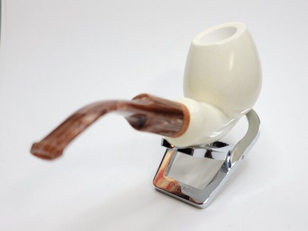 MBSD Meerschaum Bent Blowfish Block Meerschaum Tobacco Pipe, 9mm Filter, Case [SOLD OUT] - Image 12