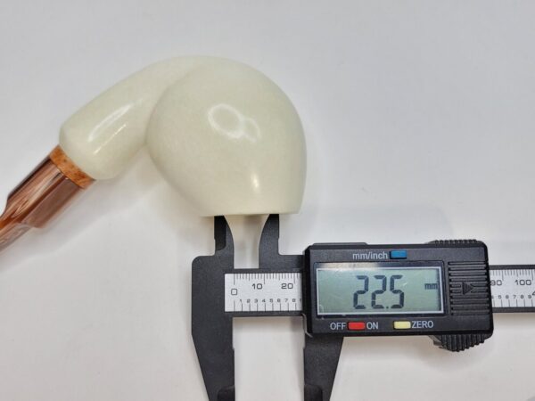 MBSD Meerschaum Bent Blowfish Block Meerschaum Tobacco Pipe, 9mm Filter, Case [SOLD OUT] - Image 14