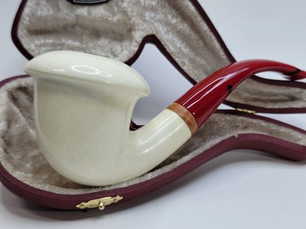 MBSD Meerschaum Bent Calabash Block Meerschaum Tobacco Pipe, High Grade, 9mm... [SOLD OUT] - Image 4