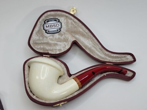 MBSD Meerschaum Bent Calabash Block Meerschaum Tobacco Pipe, High Grade, 9mm... [SOLD OUT] - Image 6