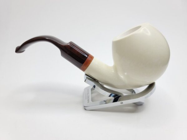 MBSD Meerschaum Deluxe Bent Apple Block Meerschaum Tobacco Pipe, 9mm, Case [SOLD OUT] - Image 12