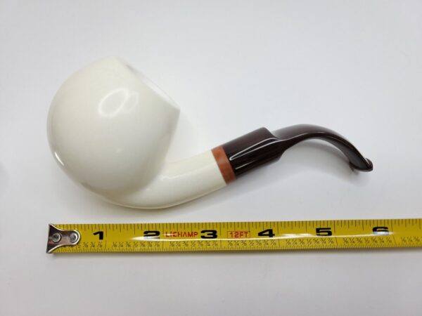 MBSD Meerschaum Deluxe Bent Apple Block Meerschaum Tobacco Pipe, 9mm, Case [SOLD OUT] - Image 15