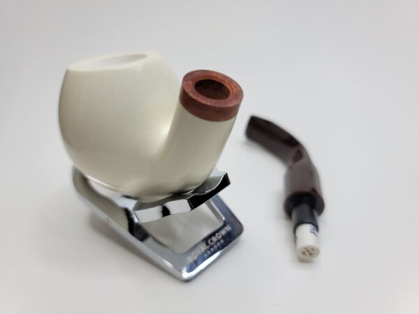 MBSD Meerschaum Deluxe Bent Apple Block Meerschaum Tobacco Pipe, 9mm, Case [SOLD OUT] - Image 18